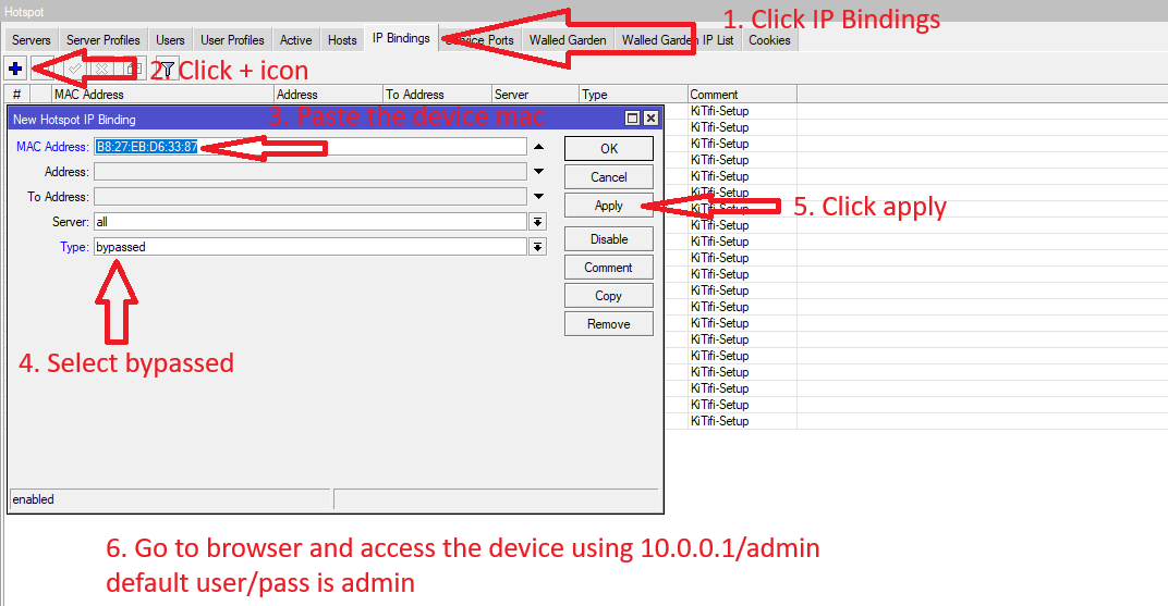 Set IP binding bypassed